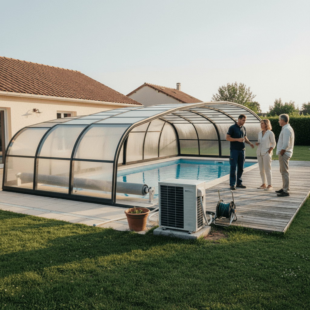 Piscine int&eacute;rieure avec b&acirc;timent d&eacute;di&eacute;